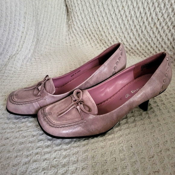 Spring Pink Chunky Heels - Picture 1 of 12
